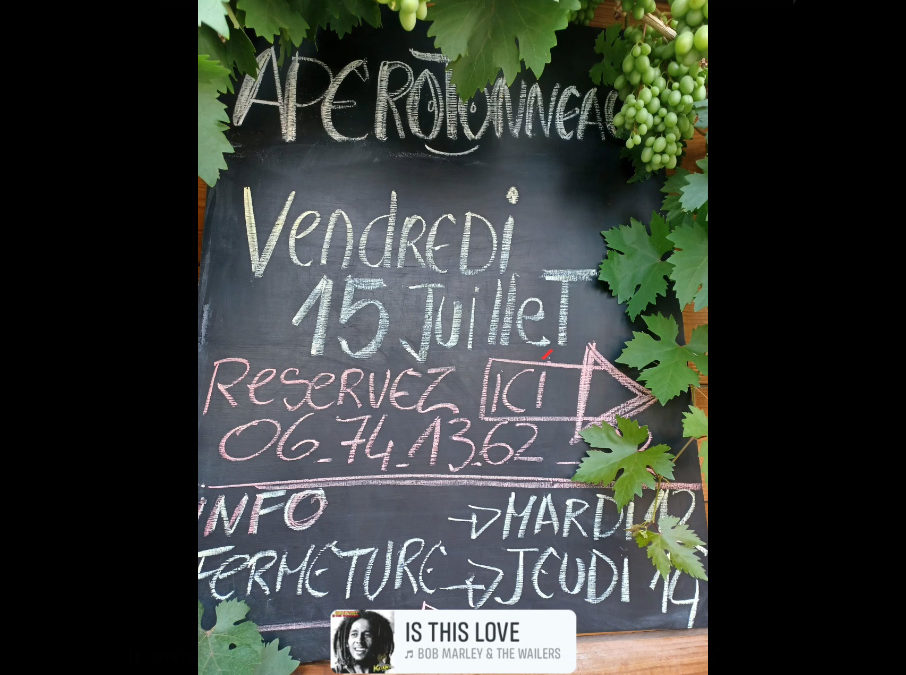 Apérotonneaux vendredi 15 juillet 2022 au Grappillon